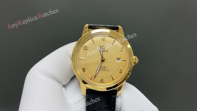 Omega De Ville New Edition Pot Lid 9015 Movement 40mm Yellow Gold Face Watch